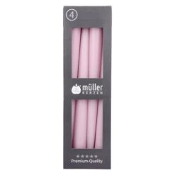 Spitzkerzen - Ca. 2 X 24,5 Cm - Rosa - 4 Stück