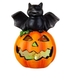 LED-Windlicht - Kürbis - Aus Terrakotta - Ca. 12,5 X 12 X 20 Cm