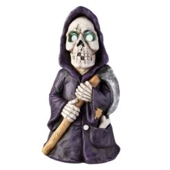 LED-Standdeko - Gevatter Tod - Aus Polyresin - Ca. 23 X 20,5 X 43,5 Cm