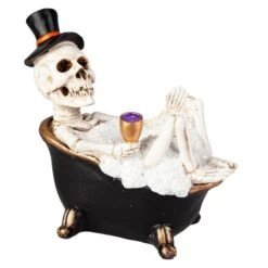 Weinflaschenhalter - Skelett - Aus Polyresin - Ca. 22 X 12 X 19,5 Cm