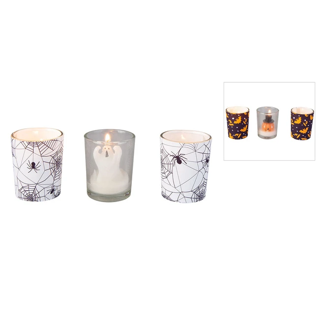 Teelichtgläser - Halloween - Ca. 5 X 5 X 6 Cm - 3 Stück - 1 Set 4 Teelichtgläser - Halloween - Ca. 5 X 5 X 6 Cm - 3 Stück - 1 Set – Bild 2