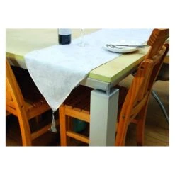 Tischläufer - Tannenbäume - Ca. 146 X 38 Cm - Silber