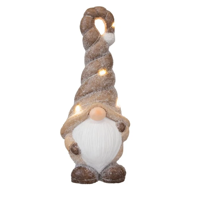 LED-Wichtel - Aus Magnesia - Ca. 14,5 X 12,5 X 32,5 Cm - 1 Stück 4 LED-Wichtel - Aus Magnesia - Ca. 14,5 X 12,5 X 32,5 Cm - 1 Stück – Bild 2