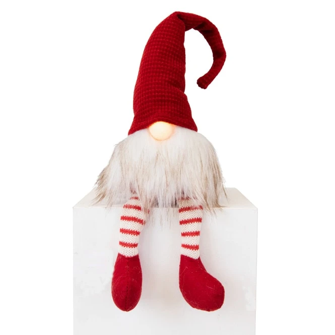 LED-Wichtel - Mit Schlenkerbeinen - Ca. 11 X 11 X 48 Cm 3 LED-Wichtel - Mit Schlenkerbeinen - Ca. 11 X 11 X 48 Cm