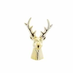 Hirschkopf Gold - Ca. 9,5 X 5,5 X 14 Cm
