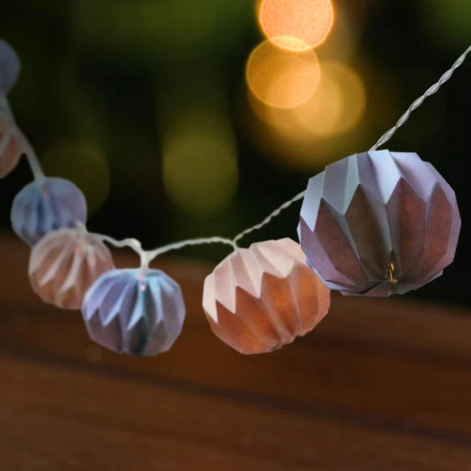 Lichterkette Kugeln Grau/blau - Mit 10 LED - Ca. 6,5 X 200 Cm 4 Lichterkette Kugeln Grau/blau - Mit 10 LED - Ca. 6,5 X 200 Cm – Bild 2