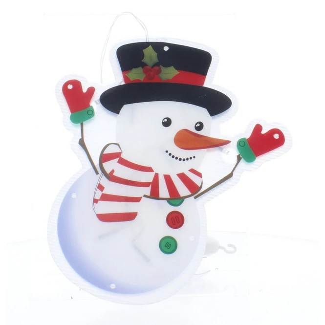 Fensterbild - Schneemann Mit LED - Ca. 25 X 28 Cm 3 Fensterbild - Schneemann Mit LED - Ca. 25 X 28 Cm