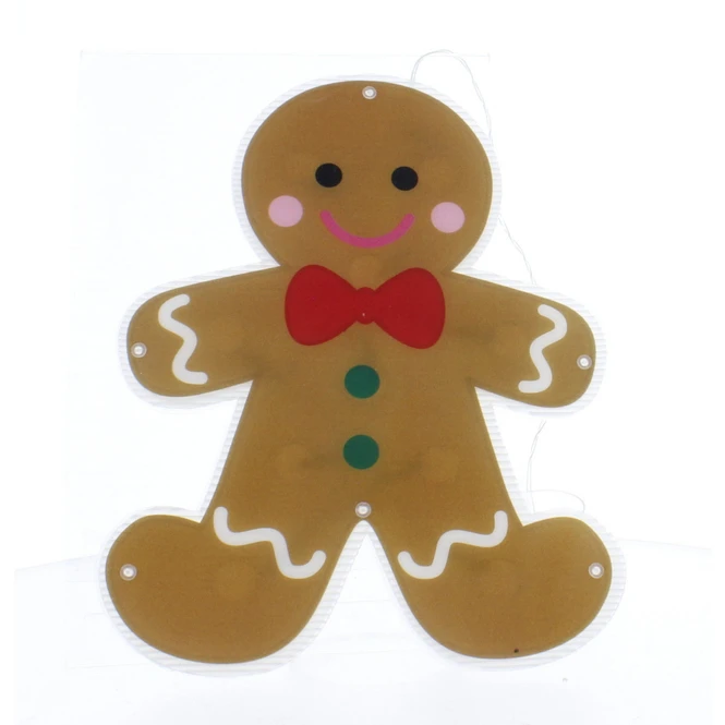 Fensterbild Lebkuchenmann Mit LED - Ca. 23 X 30 Cm 3 Fensterbild Lebkuchenmann Mit LED - Ca. 23 X 30 Cm