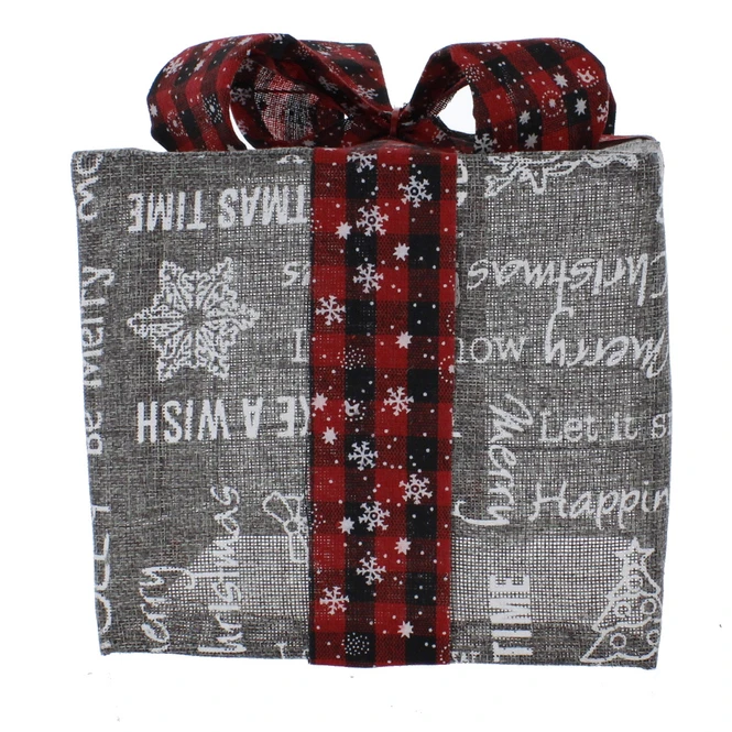 Geschenkbox Braun/rot Mit LED - Ca. 20 Cm 3 Geschenkbox Braun/rot Mit LED - Ca. 20 Cm