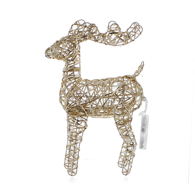 Hirsch Gold Mit LED - Ca. 40 Cm 3 Hirsch Gold Mit LED - Ca. 40 Cm
