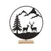 Standdeko - Hirsche Im Wald - Ca. 20 X 6 X 23,5 Cm 2 Standdeko - Hirsche Im Wald - Ca. 20 X 6 X 23,5 Cm -Saisonale Dekorationen 239482 4016096440879 mica living kreis hirsch im wald 01