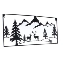 Wandbild - Hirsche Im Wald - Ca. 60 X 0,5 X 30 Cm