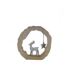 Baumring Mit Hirsch Und Stern - Ca. 15 X 1,5 X 15 Cm