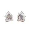 Haus Mit LED - Ca. 11 X 5,5 X 12,5 Cm - 1 Stück -Saisonale Dekorationen 239507 4016096441227 mica living haus mit led rosa braun weiss