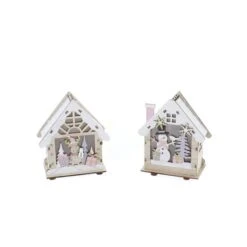 Haus Mit LED - Ca. 11 X 5,5 X 12,5 Cm - 1 Stück