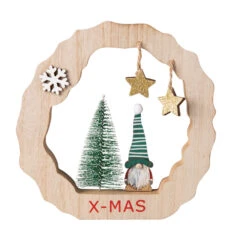 Baumring - Xmas - Aus Holz - Ca. 20 X 2 X 20 Cm