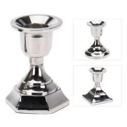 Kerzenständer - Ca. 6 X 6 X 8 Cm - 1 Stück - Silber -Saisonale Dekorationen 239646 0