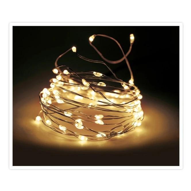 100er LED-Lichterdraht - Ca. 990 Cm - Silber 5 100er LED-Lichterdraht - Ca. 990 Cm - Silber – Bild 3