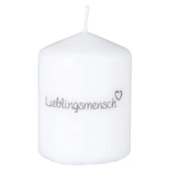 Out Of The Blue Stumpenkerze - Lieblingsmensch - Ca. 6 X 8 Cm -Saisonale Dekorationen 240115 1 neu