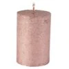 Stumpenkerze - Polar - Ca. 7 X 10 Cm - Roségold -Saisonale Dekorationen 240378neu