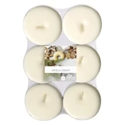 Maxi-Teelichter - Ø = Ca. 5,5 Cm - 6 Stück - Vanille