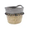 Korb Braun/grau - Aus Stroh Und Papierseil - Ca. 25/34x20 Cm