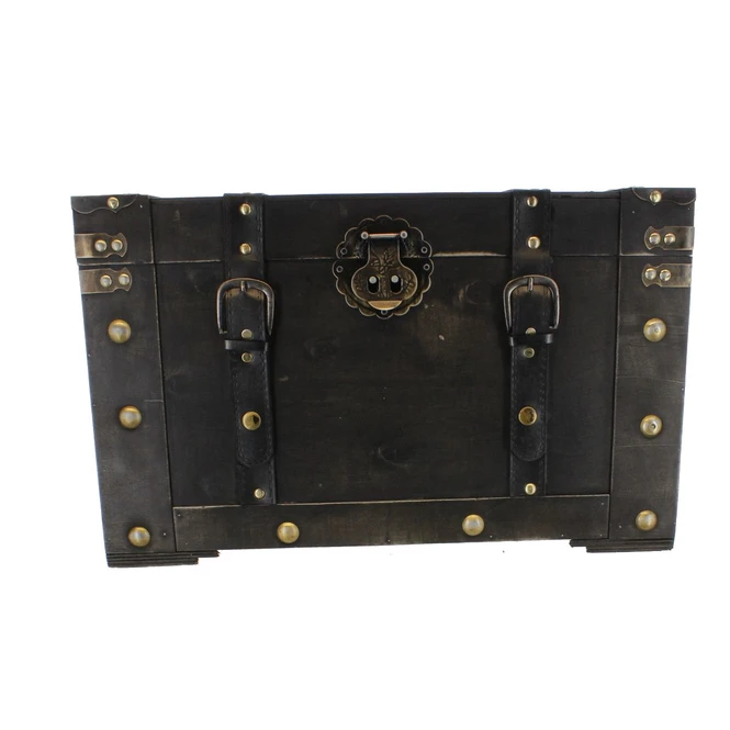 Truhe - L - Braun - Aus Holz - Ca. 48 X 30 X 29,5 Cm 3 Truhe - L - Braun - Aus Holz - Ca. 48 X 30 X 29,5 Cm