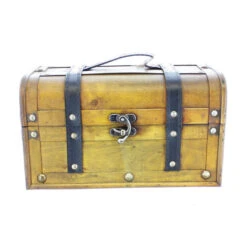 Truhe - M - Braun/schwarz - Aus Holz - Ca. 29 X 17,5 X 17 Cm