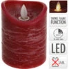 LED-Kerze - Aus Echtwachs - Ca. 7,5 X 10 Cm - Dunkelrot -Saisonale Dekorationen 240559 8711295689604 koopman led kerze rot 02