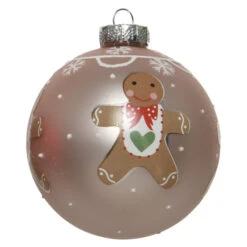 Christbaumkugel - Lebkuchenmännchen - Ø = Ca. 8 Cm - 1 Stück -Saisonale Dekorationen 240730 3