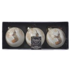 Christbaumkugeln - Hirsch - Ø = Ca. 8 Cm - 3 Stück - 1 Set -Saisonale Dekorationen 240732 5