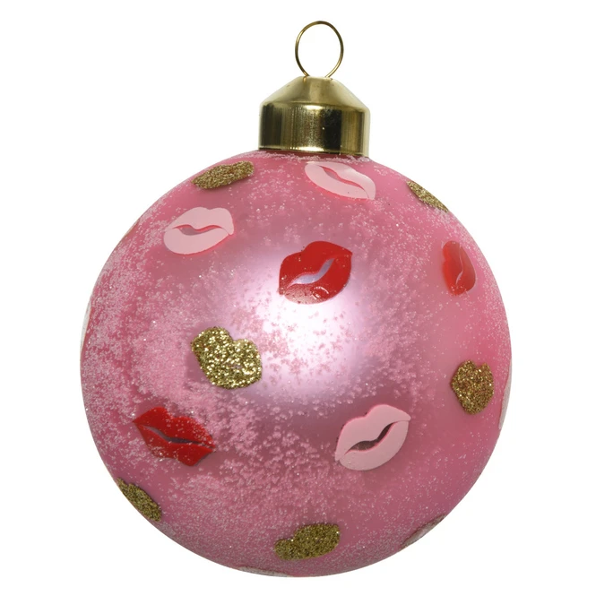 Christbaumkugel - Kussmund - Ø = Ca. 8 Cm - 1 Stück 3 Christbaumkugel - Kussmund - Ø = Ca. 8 Cm - 1 Stück