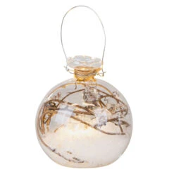 LED-Kugel - Schnee - Ø = Ca. 10 Cm - 1 Stück -Saisonale Dekorationen 240743 2 neu