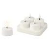 LED-Teelichter - Ø = Ca. 4 Cm - 4 Stück -Saisonale Dekorationen 240744