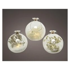 LED-Kugel - Trockenblumen - Ø = Ca. 10 Cm - 1 Stück