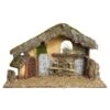 Weihnachtskrippe - Aus Holz - Ca. 50 X 23 X 31 Cm -Saisonale Dekorationen 240909