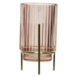 Teelichtglas - Ca. 9 X 15,5 Cm - Rosa - 1 Stück -Saisonale Dekorationen 240914 3