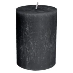 Stumpenkerze - Rustic - Ca. 7 X 8 Cm - Anthrazit