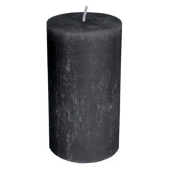 Stumpenkerze - Rustic - Ca. 7 X 13 Cm - Anthrazit