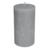 Stumpenkerze - Rustic - Ca. 7 X 13 Cm - Grau -Saisonale Dekorationen 242261
