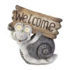 Schnecke Mit Solar LED - Welcome - Aus Magnesia - Ca. 33 X 18,5 X 36,5 Cm -Saisonale Dekorationen 243336 4016096447229 mica living schnecke mit schild solar led 01