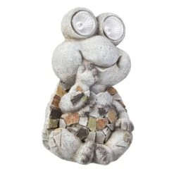 Schildkröte Mit Solar LED - Aus Polyresin - Ca. 13,5 X 13 X 21 Cm