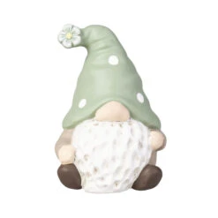 Wichtel - Aus Keramik - Ca. 10 X 9 X 14,5 Cm -Saisonale Dekorationen 243339 4016096447250 mica living wichtel sitzend gruen grau 01