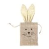 Geschenktasche Mit Hasengesicht - Aus Jute - Ca. 10,5 X 33 X 0,5 Cm - 1 Stück -Saisonale Dekorationen 243595 4016096448424 mica living tasche hasengesicht gelb 01