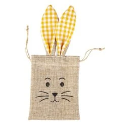Geschenktasche Mit Hasengesicht - Aus Jute - Ca. 10,5 X 33 X 0,5 Cm - 1 Stück -Saisonale Dekorationen 243595 4016096448424 mica living tasche hasengesicht orange 01