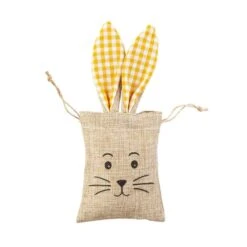 Geschenktasche Mit Hasengesicht - Aus Jute - Ca. 10,5 X 33 X 0,5 Cm - 1 Stück -Saisonale Dekorationen 243595 4016096448424 mica living tasche hasengesicht orange 02