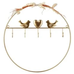 Dekokreis - Schlüsselhalter - Gold - Aus Metall - Ca. 40 X 3 Cm