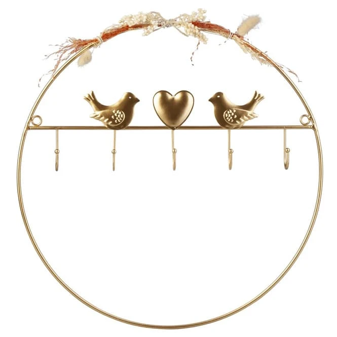 Dekokreis - Schlüsselhalter - Gold - Aus Metall - Ca. 40 X 3 Cm 3 Dekokreis - Schlüsselhalter - Gold - Aus Metall - Ca. 40 X 3 Cm