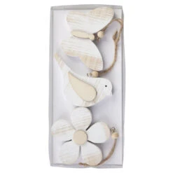 Dekohänger Frühling - Aus Holz - Ca. 8,5 X 6,5 X 1 Cm / Ca. 10 X 5 X 1 Cm - 3 Stück -Saisonale Dekorationen 243696 4016096449353 mica living dekohaenger fruehling 01