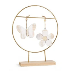 Dekohänger Frühling - Aus Holz - Ca. 8,5 X 6,5 X 1 Cm / Ca. 10 X 5 X 1 Cm - 3 Stück -Saisonale Dekorationen 243700 4016096449391 mica living dekoring gold auf platte 243696 dekohaenger fruehling 02